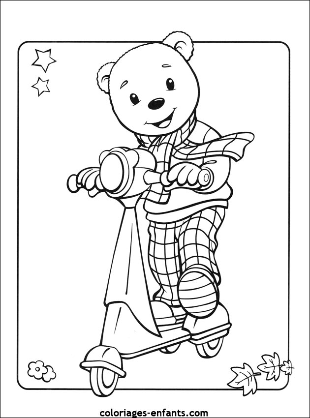 coloriage d'animaux - dessin d'ours  imprimer pour les enfants