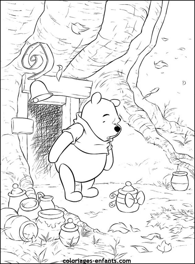 coloriage d'animaux - dessin d'ours  imprimer pour les enfants