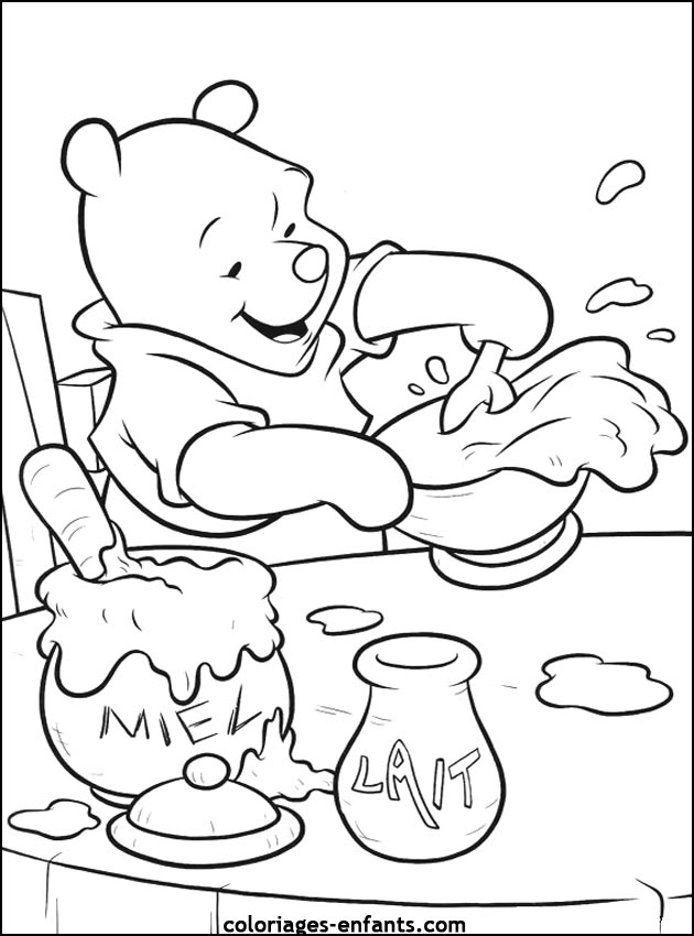 coloriage d'animaux - dessin d'ours  imprimer pour les enfants