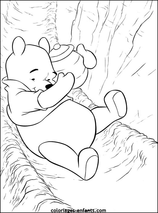 coloriage d'animaux - dessin d'ours  imprimer pour les enfants