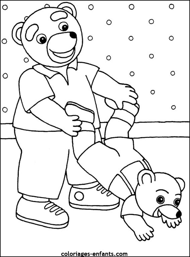 coloriage d'animaux - dessin d'ours  imprimer pour les enfants