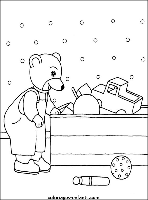 coloriage d'animaux - dessin d'ours  imprimer pour les enfants