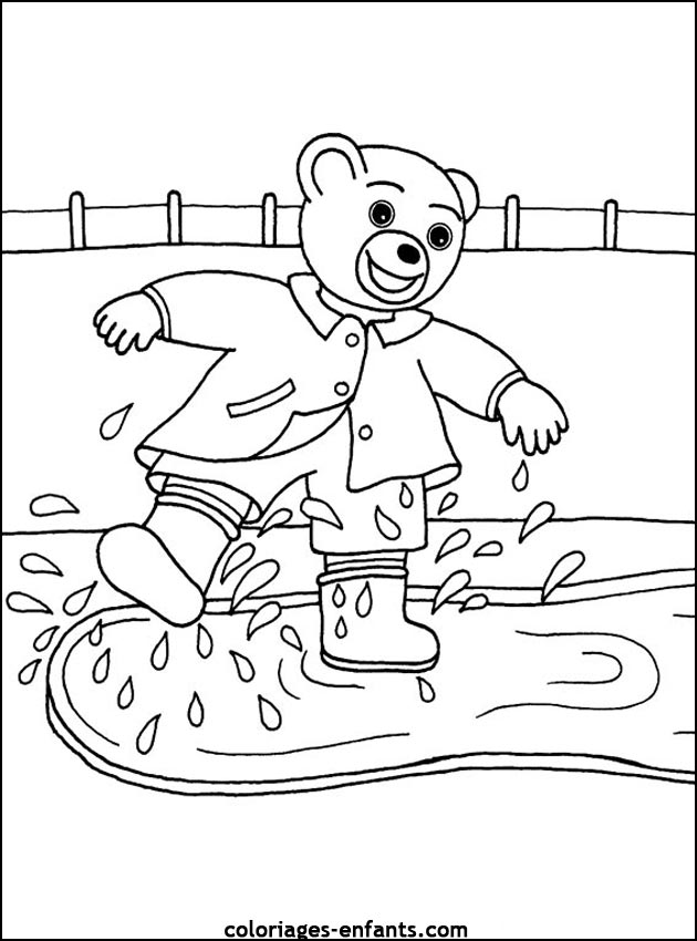 coloriage d'animaux - dessin d'ours  imprimer pour les enfants