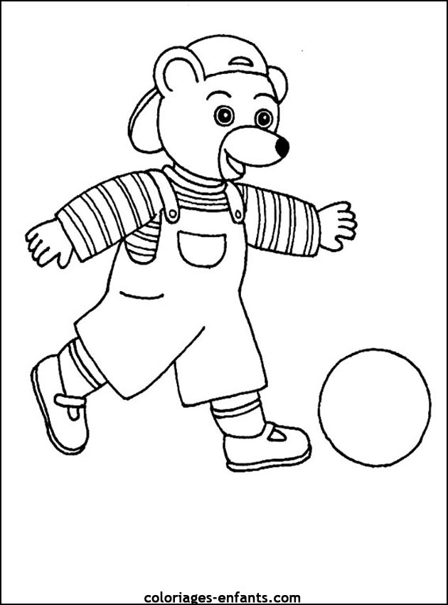 coloriage d'animaux - dessin d'ours  imprimer pour les enfants