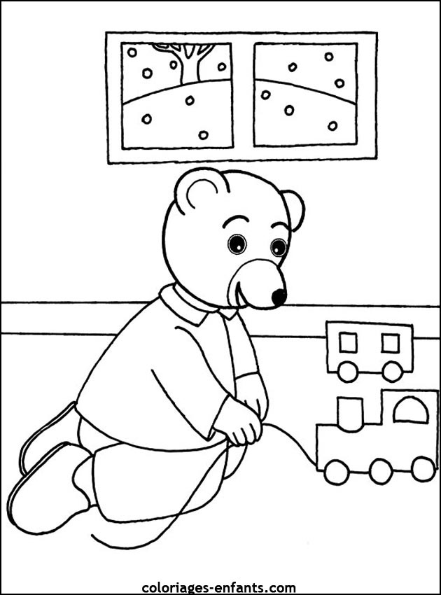 coloriage d'animaux - dessin d'ours  imprimer pour les enfants