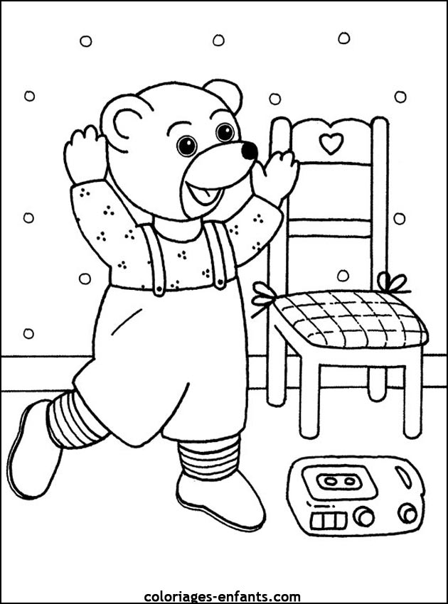 coloriage d'animaux - dessin d'ours  imprimer pour les enfants