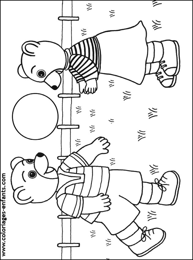 coloriage d'animaux - dessin d'ours  imprimer pour les enfants