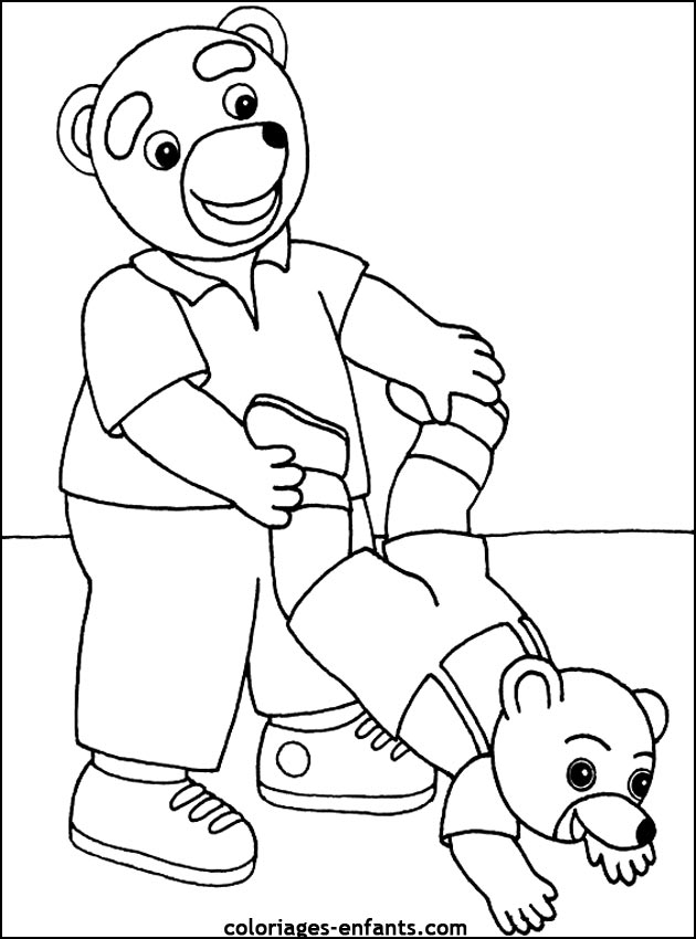 coloriage d'animaux - dessin d'ours  imprimer pour les enfants