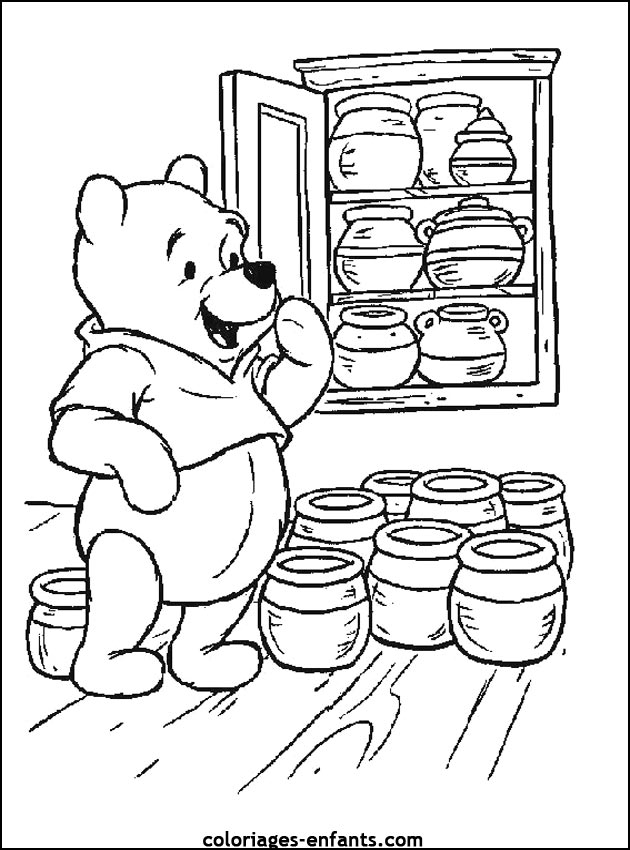 coloriage d'animaux - dessin d'ours  imprimer pour les enfants