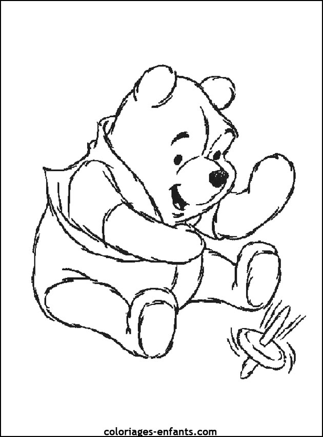 coloriage d'animaux - dessin d'ours  imprimer pour les enfants