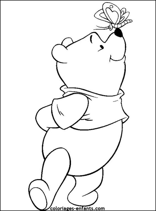 coloriage d'animaux - dessin d'ours  imprimer pour les enfants