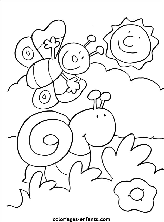 coloriage de papillons sur coloriages-enfants.com