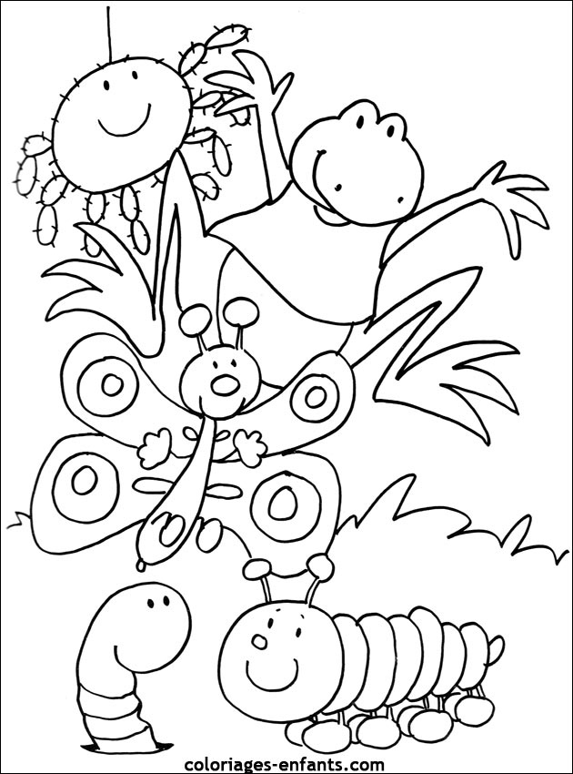 coloriage de papillons sur coloriages-enfants.com