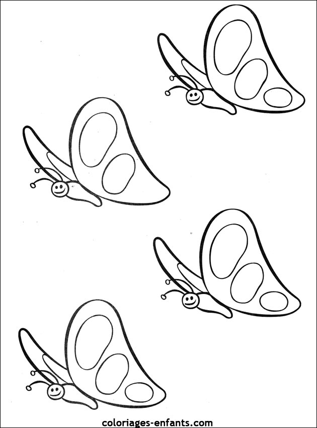 coloriage de papillons sur coloriages-enfants.com