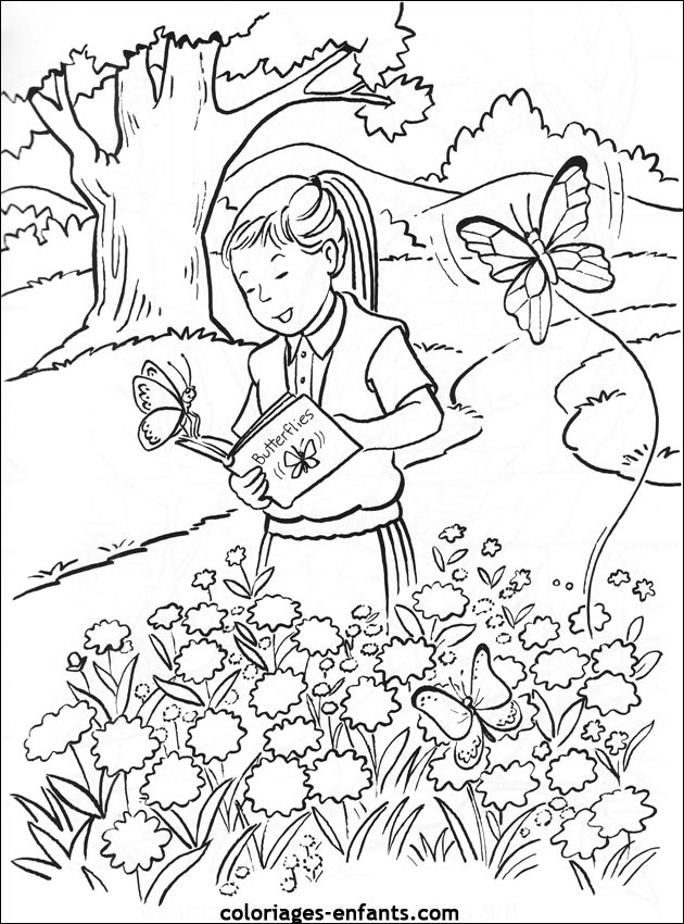 coloriage de papillons sur coloriages-enfants.com