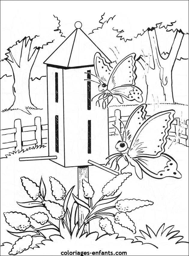 coloriage de papillons sur coloriages-enfants.com