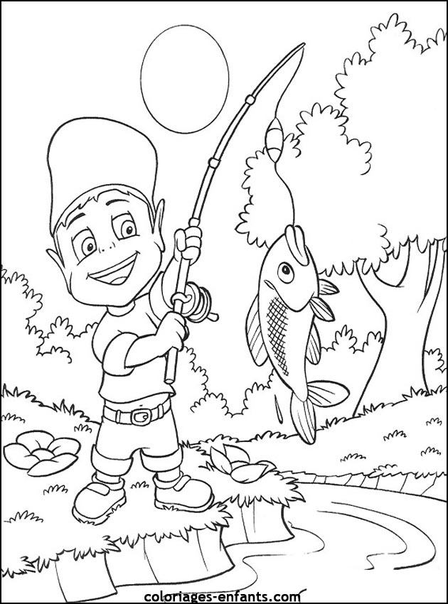 coloriage de poisson - dessin d'animaux  imprimer pour enfant