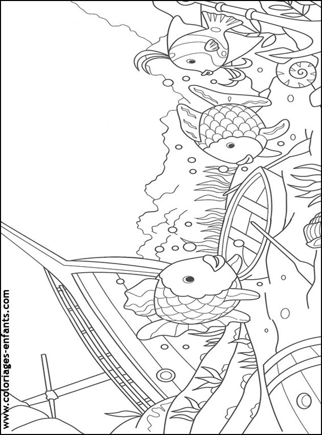 coloriage de poisson - dessin d'animaux  imprimer pour enfant