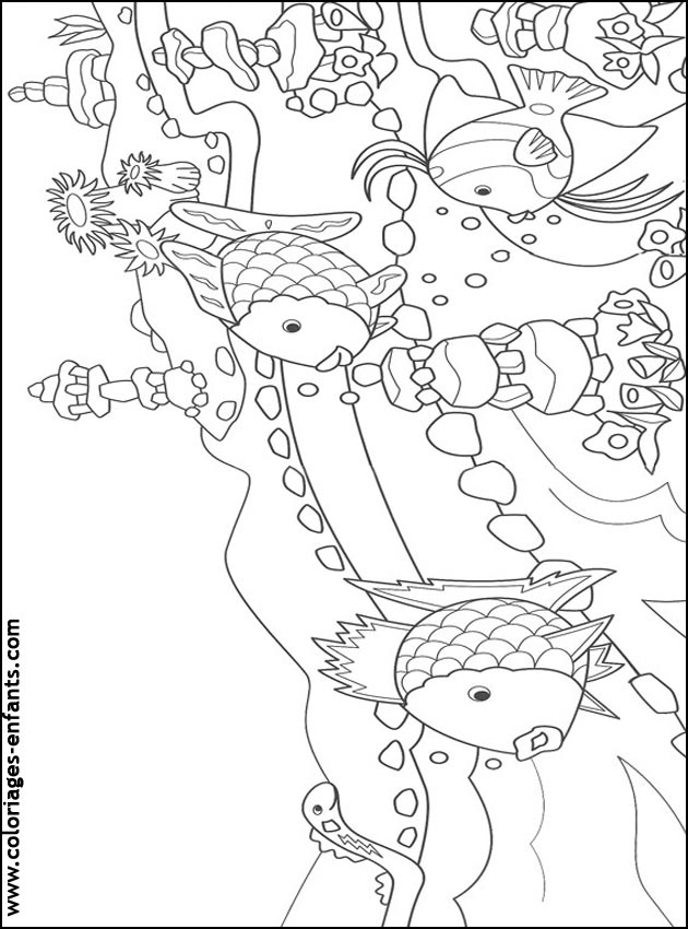 coloriage de poisson - dessin d'animaux  imprimer pour enfant