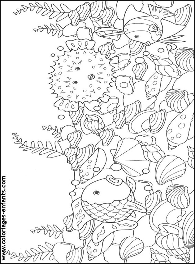 coloriage de poisson - dessin d'animaux  imprimer pour enfant