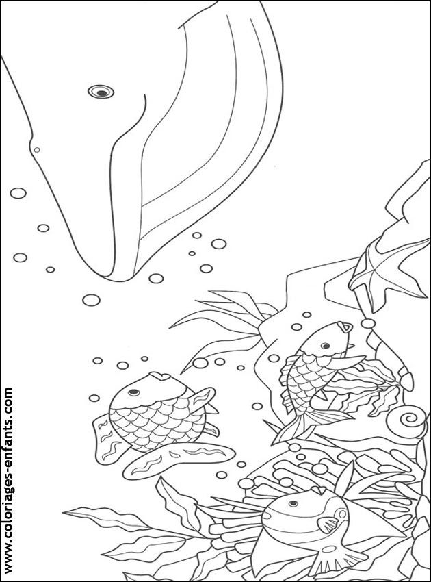 coloriage de poisson - dessin d'animaux  imprimer pour enfant