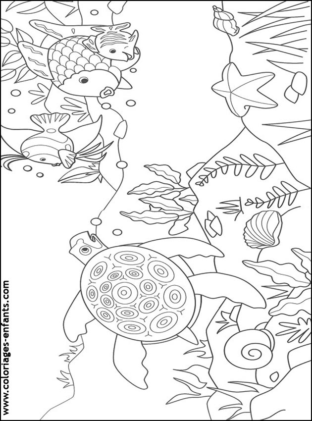 coloriage de poisson - dessin d'animaux  imprimer pour enfant