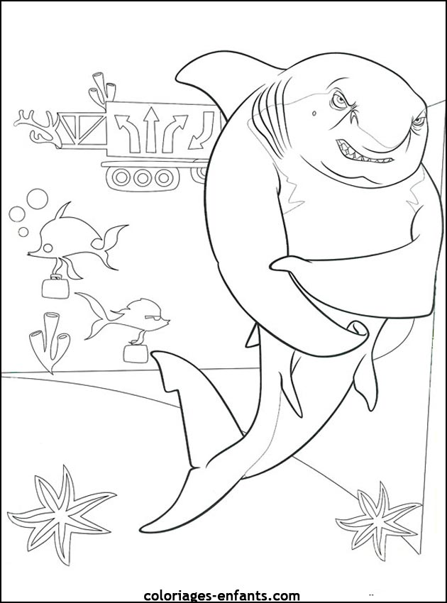 coloriage de poisson - dessin d'animaux  imprimer pour enfant