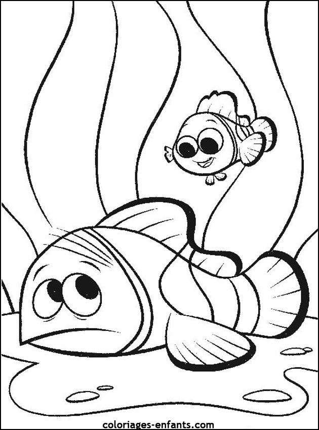 coloriage de poisson - dessin d'animaux  imprimer pour enfant