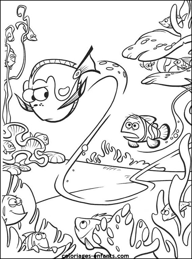 coloriage de poisson - dessin d'animaux  imprimer pour enfant