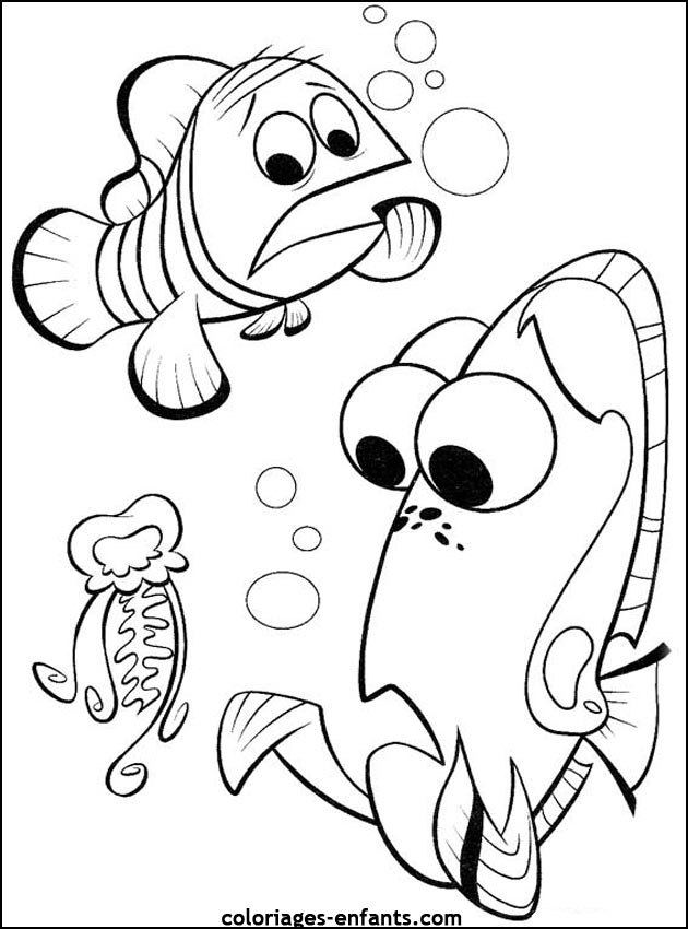 coloriage de poisson - dessin d'animaux  imprimer pour enfant