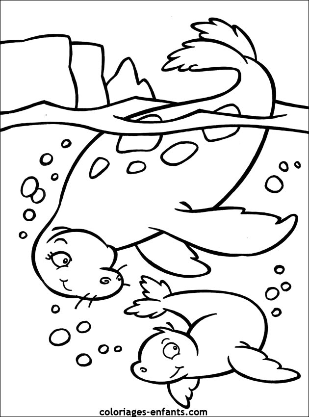 coloriage de poisson - dessin d'animaux  imprimer pour enfant