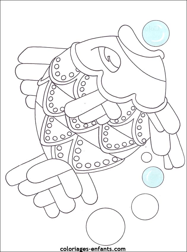 coloriage de poisson - dessin d'animaux  imprimer pour enfant