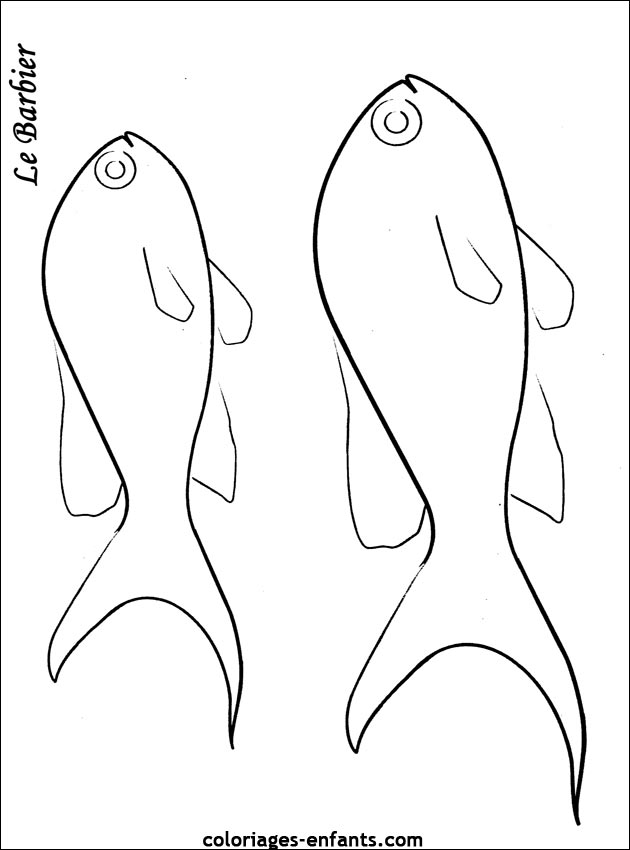 coloriage de poisson - dessin d'animaux  imprimer pour enfant