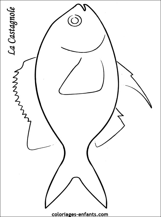 coloriage de poisson - dessin d'animaux  imprimer pour enfant