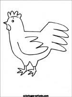 coloriage de poule