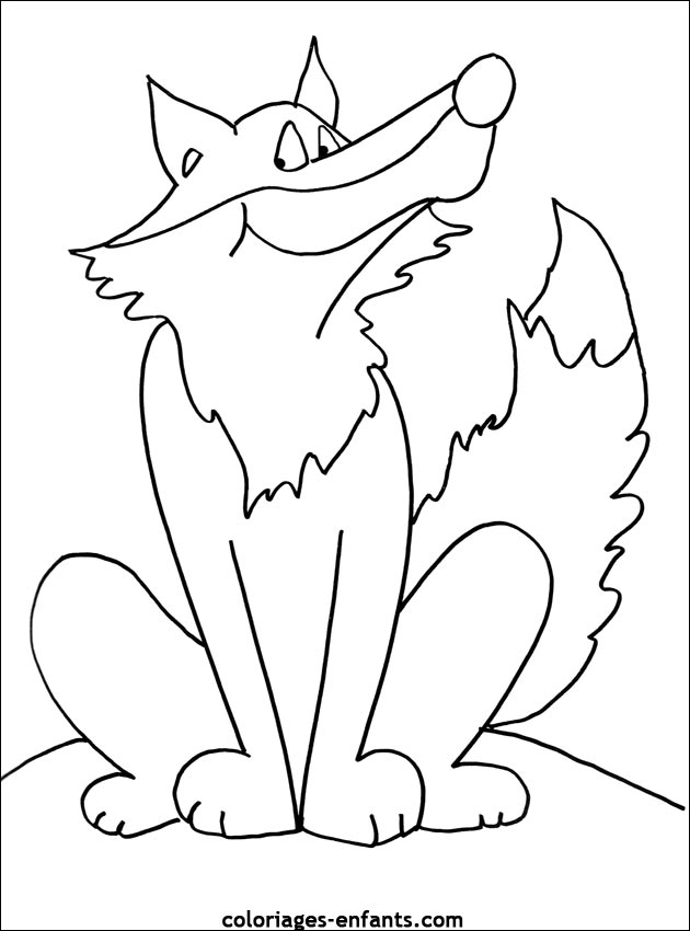 coloriage de renards sur coloriages-enfants.com