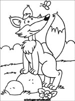 Coloriages de renards