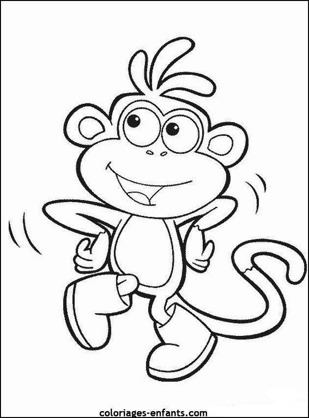 coloriage de singe