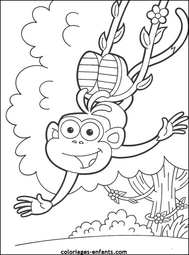 coloriage de singe