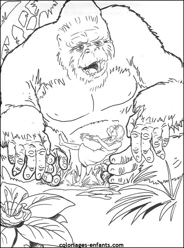 coloriage de singe