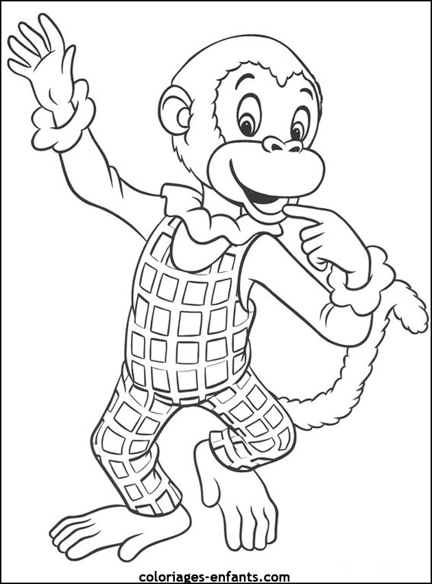 coloriage de singe