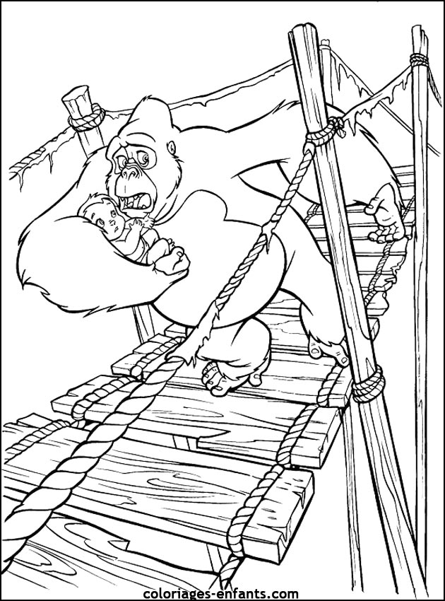 coloriage de singe