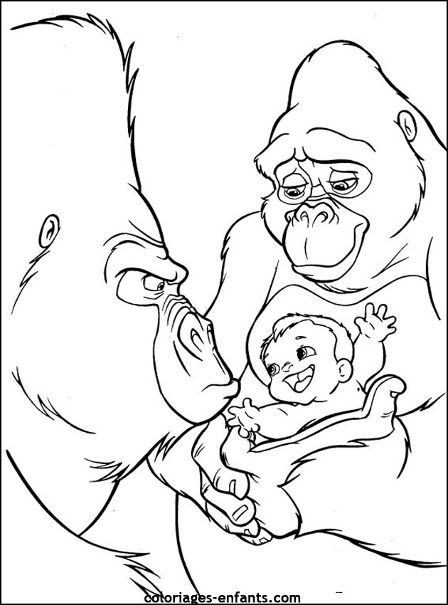 coloriage de singe