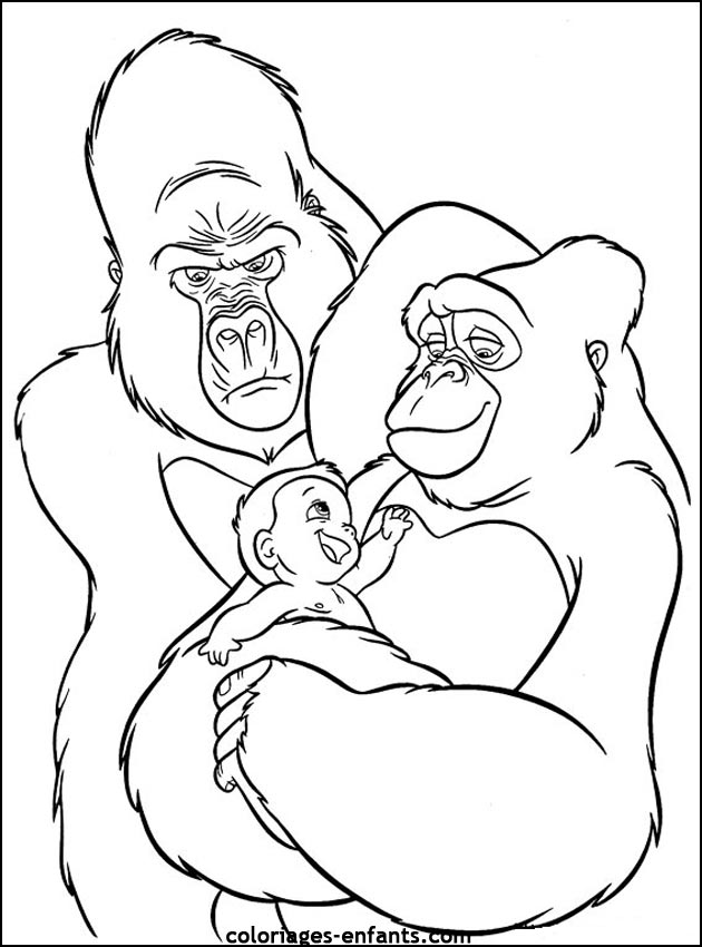 coloriage de singe