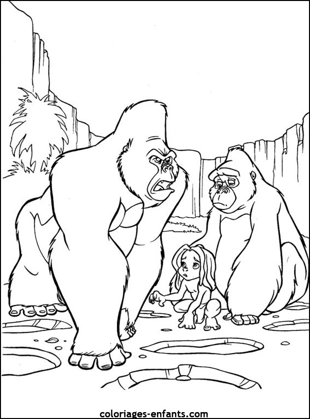 coloriage de singe