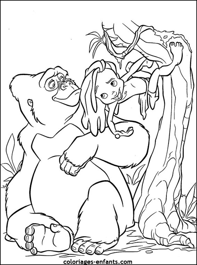 coloriage de singe