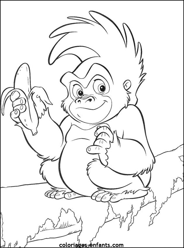 coloriage de singe