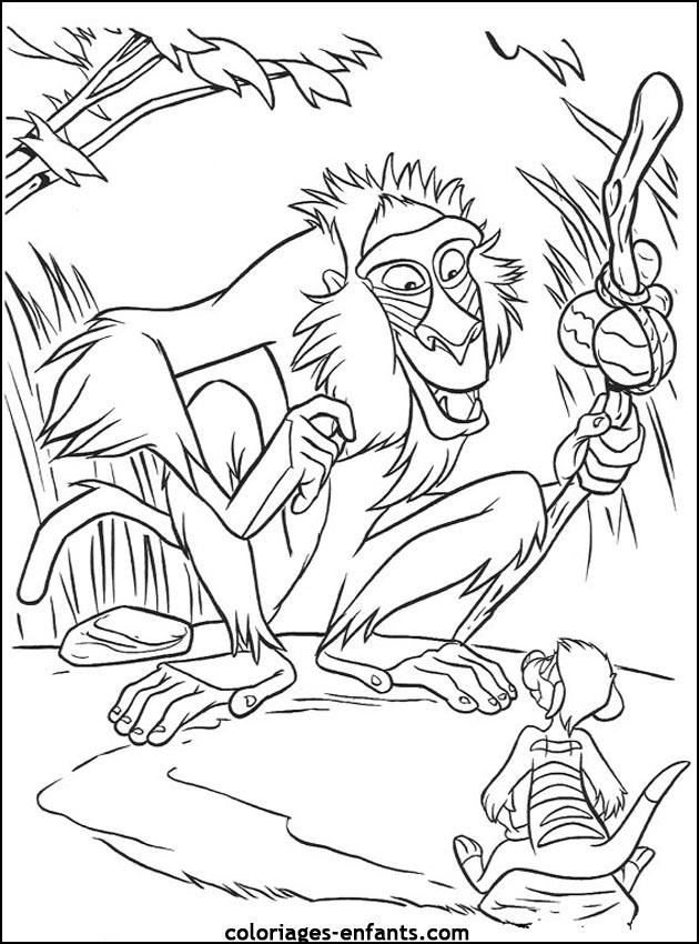 coloriage de singe