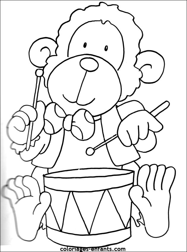 coloriage de singe