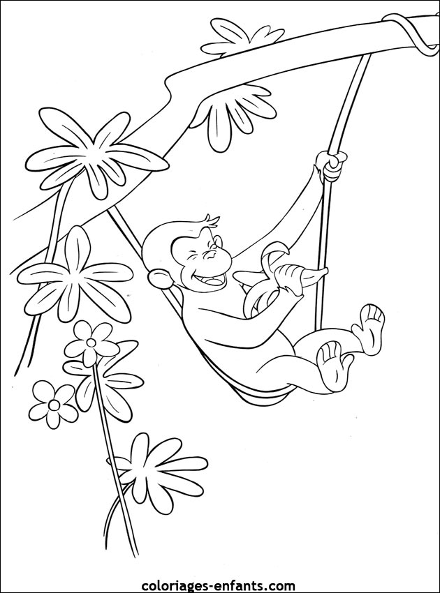 coloriage de singe